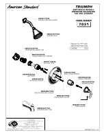 Предварительный просмотр 5 страницы American Standard Triumph Anti-Scald Pressure Tub & Shower Set 7031 Installation Instructions