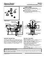 American Standard Tropic Fixture Mounted Bidet Fitting 7038.401 Specification Sheet предпросмотр