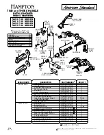 Предварительный просмотр 1 страницы American Standard Two and Three Handle Bath/Shower 7220.700 SERIES Parts List