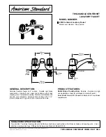 American Standard Two-Handle Centerset Lavatory Faucet 2930 Specification Sheet предпросмотр