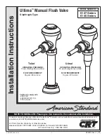 American Standard Ultima 6145 Series Installation Instructions Manual предпросмотр