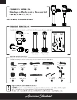 Предварительный просмотр 2 страницы American Standard Ultima Selectronic 624B Series Owner'S Manual