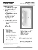 American Standard Virtuoso Elite Whirlpool 7236EC Specification Sheet preview