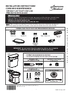 Предварительный просмотр 1 страницы American Standard VORMAX PLUS Installation Instructions Care And Maintenance