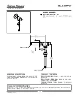 Предварительный просмотр 1 страницы American Standard Wall Supply 7544.018 Specification Sheet