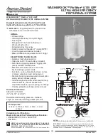 American Standard Washbrook FloWise 0.125 GPF 6590.525 Specification Sheet предпросмотр