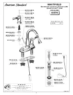 American Standard Whitfield 6074 Parts List предпросмотр