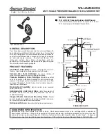 American Standard Williamsburg 1041.229.002 Specification Sheet предпросмотр