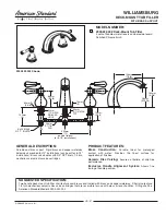 American Standard WILLIAMSBURG 2900.222.002 Specifications предпросмотр