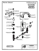 Предварительный просмотр 1 страницы American Standard Williamsburg Deck-Mount Tub Filler 2900.222 Parts List