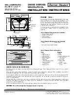 Preview for 1 page of American Standard Williamsburg Elite 2805E SERIES Installation Instructions