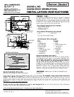 Предварительный просмотр 1 страницы American Standard Williamsburg Elite 5' Integral Apron Whirlpool 2425E-LHO Installation Instructions