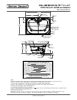 Предварительный просмотр 2 страницы American Standard Williamsburg Elite Whirlpool 2805EC Specification Sheet