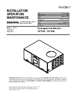 Предварительный просмотр 1 страницы American Standard YKD063C Installation Operation & Maintenance