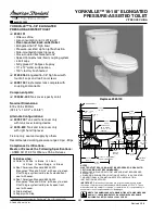 American Standard Yorkvilletm 3125.016 Specification Sheet предпросмотр