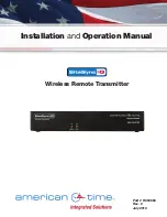 American Time H004663 Installation And Operation Manual предпросмотр