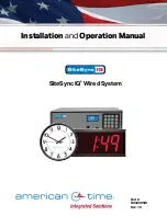 American Time SiteSync IQ SSQMSTR-00XSB Installation And Operation Manual preview