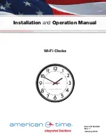 American Time Wi-Fi Clock Installation And Operation Manual предпросмотр