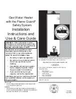 Preview for 1 page of American Water Heater 6510381 Installation Instructions And Use & Care Manual