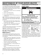 Preview for 20 page of American Water Heater 6510381 Installation Instructions And Use & Care Manual