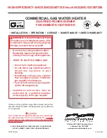 American Water Heater AHCG3/HCG3100T150 Owner'S Manual preview