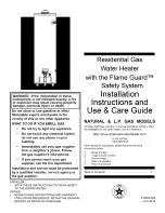 Preview for 1 page of American Water Heater AMERICAN WATERHEATERS Installation And Use Manual