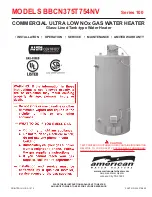 Preview for 1 page of American Water Heater BBCN375T754NV 100 Series Installation, Operation, Service, Maintenance, Limited Warranty