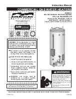 Preview for 1 page of American Water Heater BCL3100T1996NOX Instruction Manual