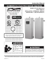 Preview for 1 page of American Water Heater ITCE31-119 Instruction Manual