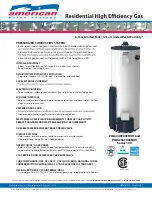 Preview for 1 page of American Water Heater NRGSS01010 Specification Sheet