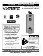 Preview for 1 page of American Water Heater Powerflex Installation And Operating Manual