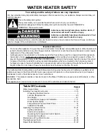 Preview for 2 page of American Water Heater Residential Gas Water Heater Installation Instructions And Use & Care Manual