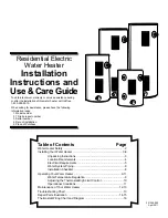 American Water Heater Residentian Electric Water Heater Installation Insrtuctions preview