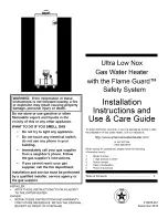 Preview for 1 page of American Water Heater Ultra Low Nox Gas Water Heater with the Flame Guard Safety System Installation And Use Manual