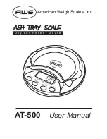 American Weigh Scales ASH TRAY SCALE AT-500 User Manual предпросмотр