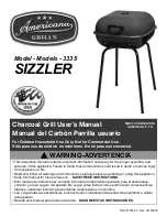 Предварительный просмотр 1 страницы Americana Grills SIZZLER 3335 User Manual