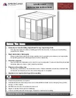 AMERICANA OUTDOORS SCREEN ROOM Installation Instructions Manual preview