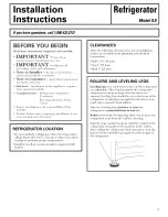 Preview for 9 page of AMERICANA A3309 Owner'S Manual & Installation Instructions