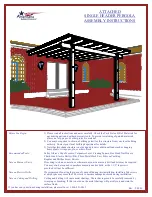 AMERICANA PERGOLA Assembly Instructions Manual preview