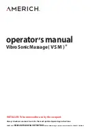 Preview for 1 page of AMERICH VSM Operator'S Manual