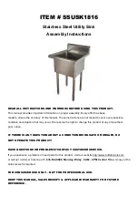 Amerihome SSUSK1816 Assembly Instructions предпросмотр