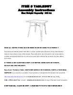 Amerihome TABLEBWT Assembly Instructions preview