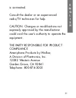 Preview for 24 page of Ameriphone CALL ALERT CA-100 User Manual