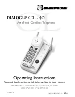 Ameriphone Dialogue CL-40 Operating Instructions Manual preview