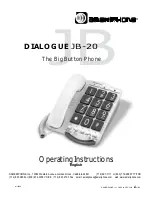 Ameriphone Dialogue JB-20 Operating Instructions Manual preview