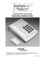 Ameriphone Dialogue RC-100 Operating Instructions Manual preview