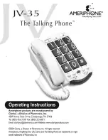 Preview for 1 page of Ameriphone Talking Phone JV-35 Operating Instructions Manual