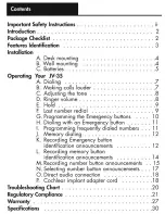 Preview for 2 page of Ameriphone Talking Phone JV-35 Operating Instructions Manual