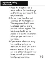 Preview for 5 page of Ameriphone Talking Phone JV-35 Operating Instructions Manual