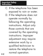 Preview for 8 page of Ameriphone Talking Phone JV-35 Operating Instructions Manual